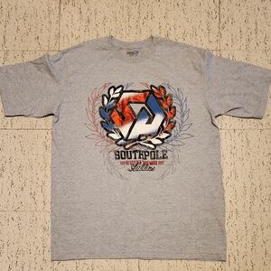 South Pole Gray Spellout Reflective Crest Logo Crewneck T-Shirt
